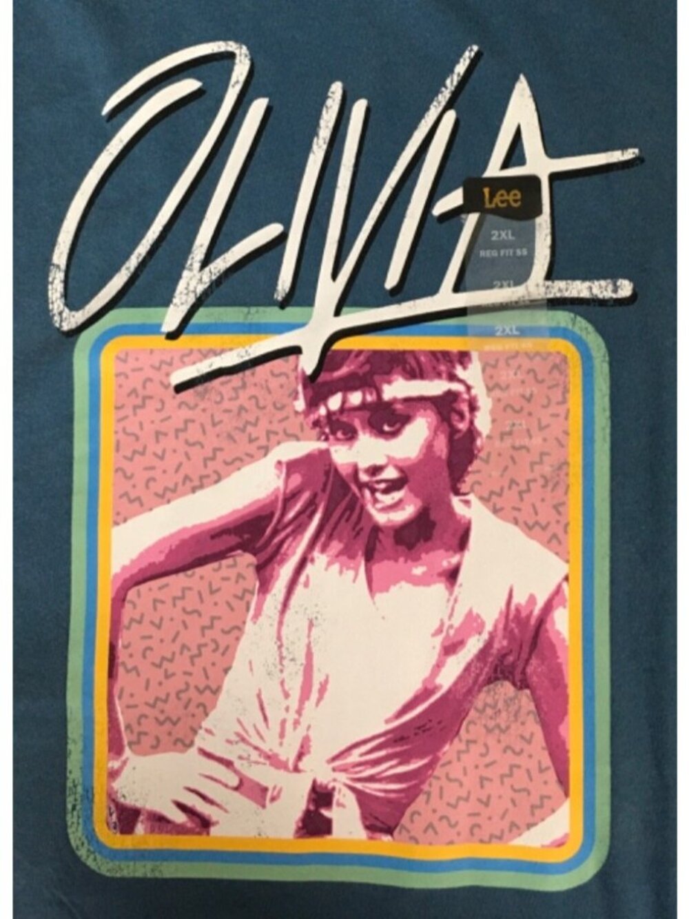 Olivia Newton Johns Physical T shirt Size 2XL Blue Lee Classic Fit New w Tags